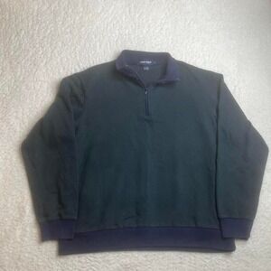 Vintage polo golf Ralph Lauren men‎ blue pattern quarter zip pullover preppy L